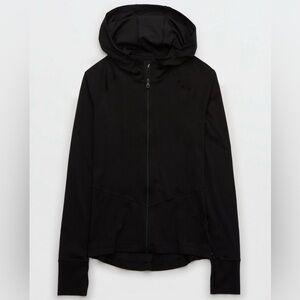 Offline By Aerie Black Real Me Full-Zip Jacket